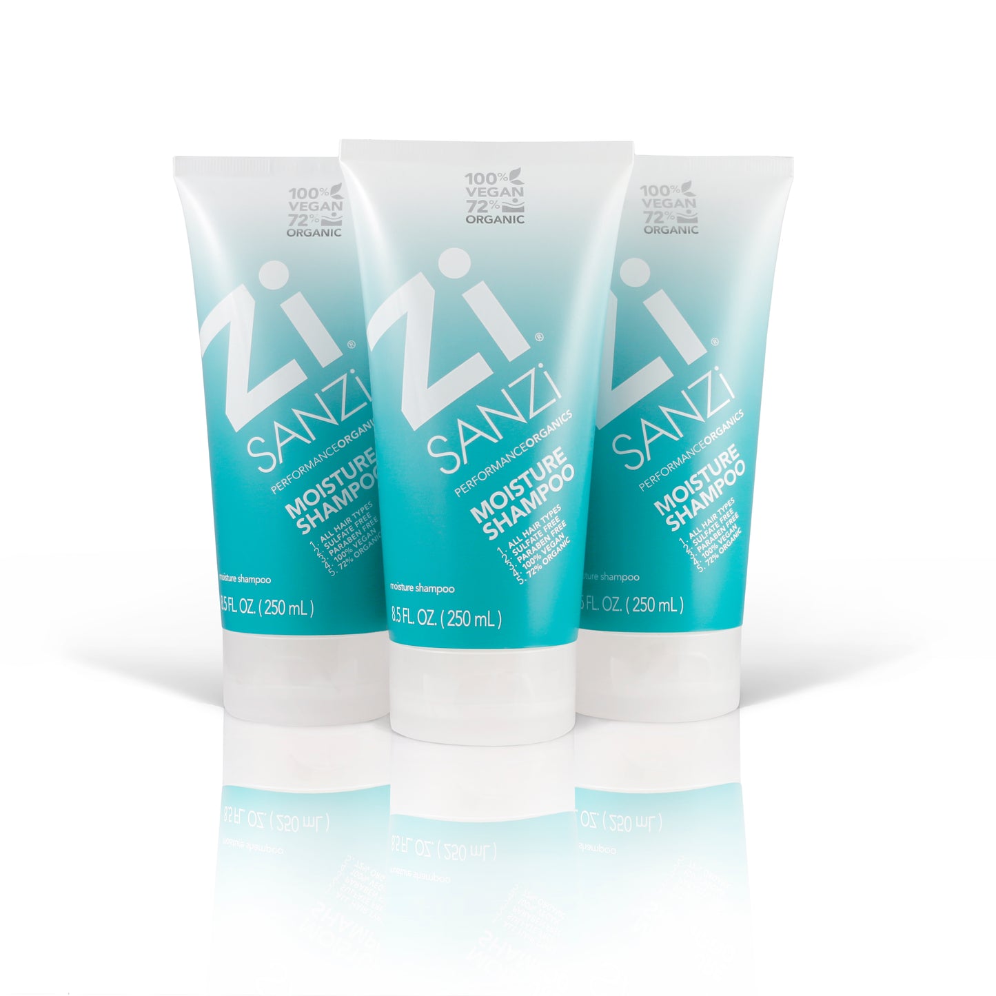 Zi Sanzi Organic Moisture Shampoo Trio, 8.5oz Each